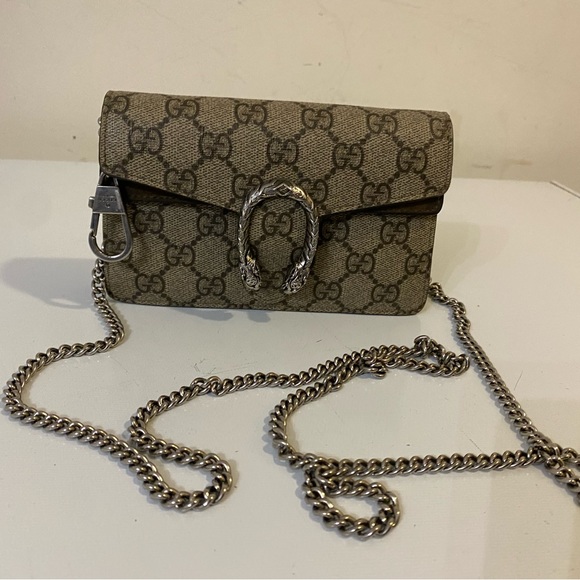 GUCCI MINI DIONYSUS SUPER BEIGE GG SUPREME CANVAS CROSS BODY BAG - Picture 3 of 16